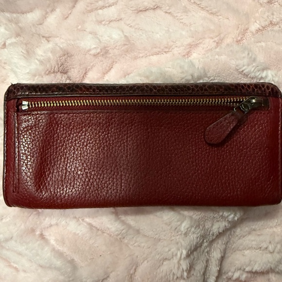 Coach Women's Dark Brown Snakeskin Wallet - Picture 2 of 7